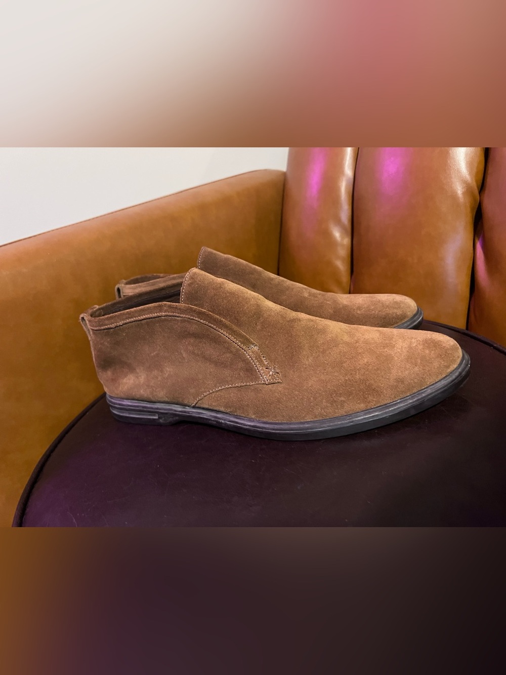 Peter Millar Excursionist suede slip on chukka boots size 11.5M